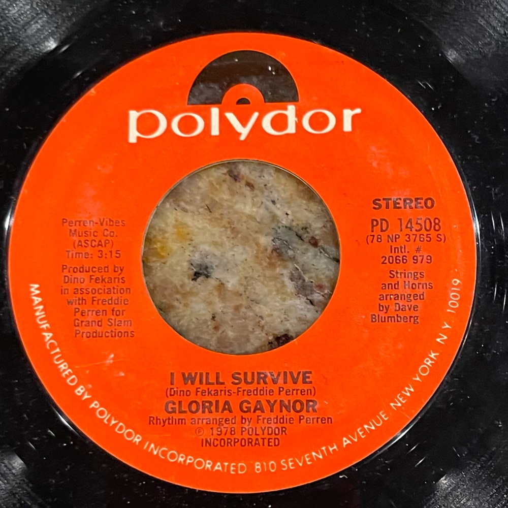 1978 I Will Survive Gloria Gaynor 45 rpm 7" Single Record PD 14508 Original Own